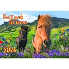 Календар квартальний на 2026 рік "Dont push the horses" (1 пружина) - КБ-06